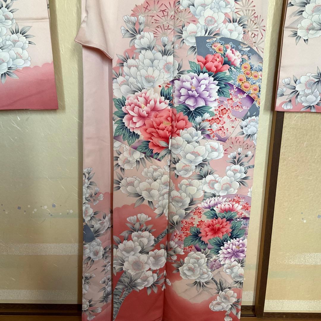 【未使用】振袖　ベビーピンク　百花繚乱