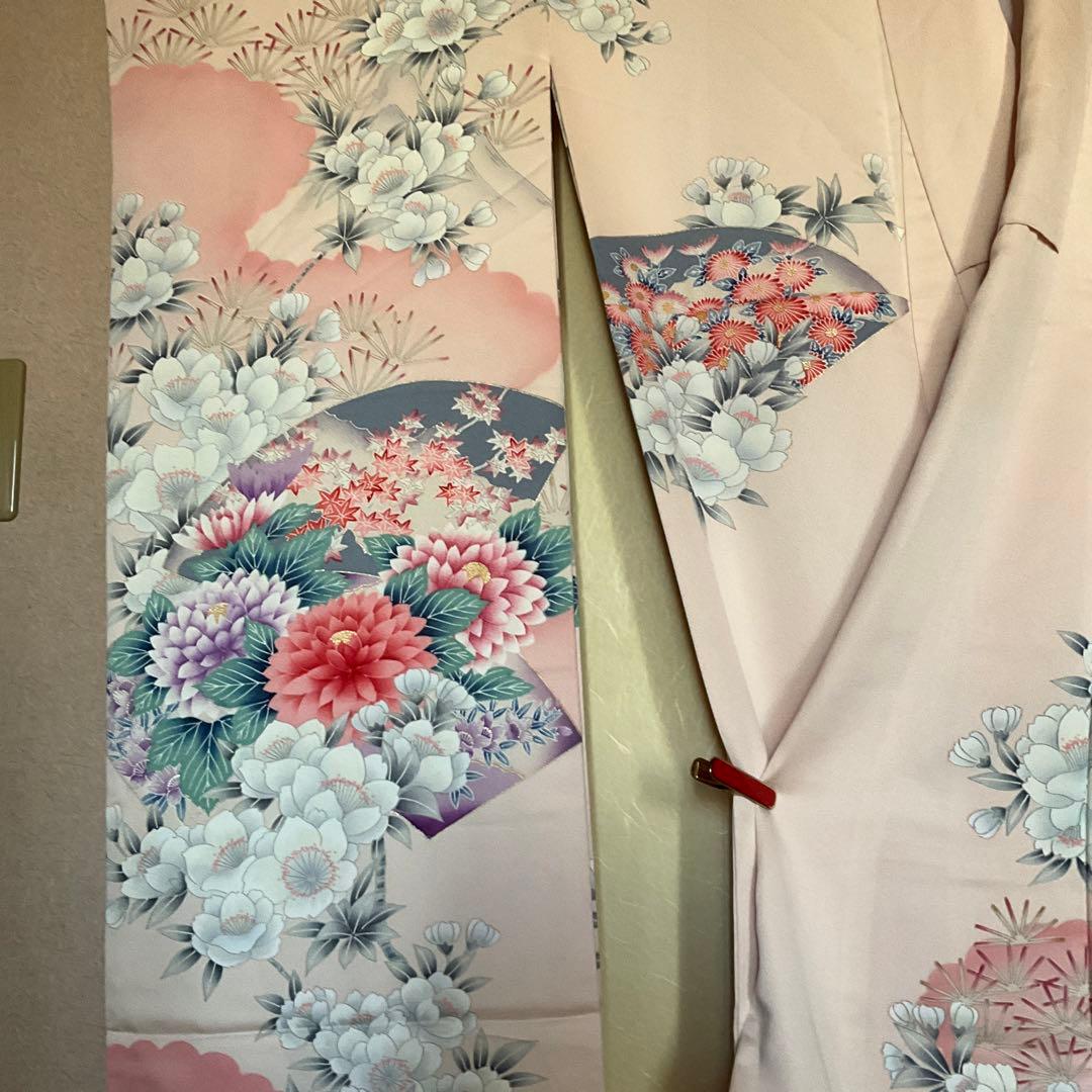 【未使用】振袖　ベビーピンク　百花繚乱