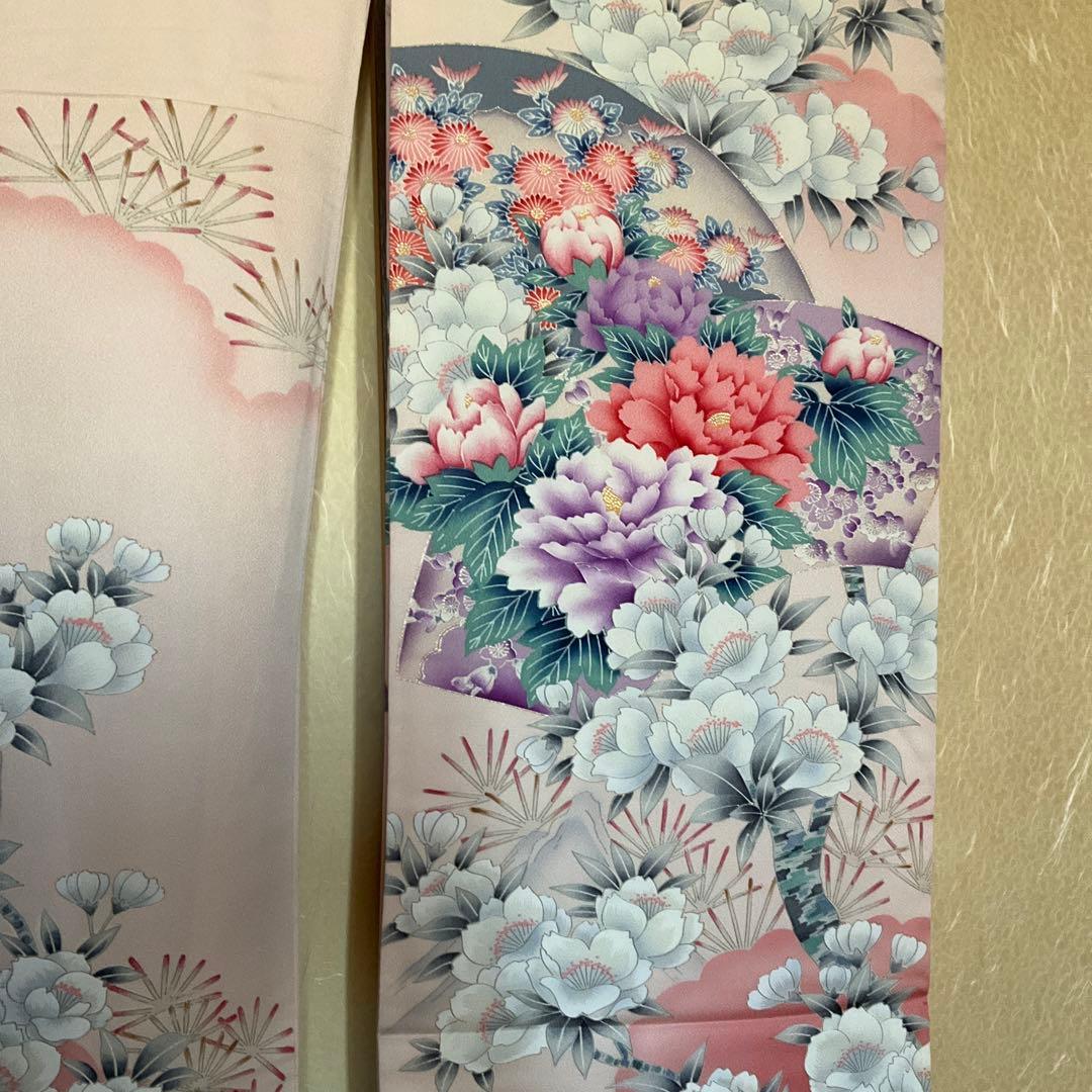 【未使用】振袖　ベビーピンク　百花繚乱