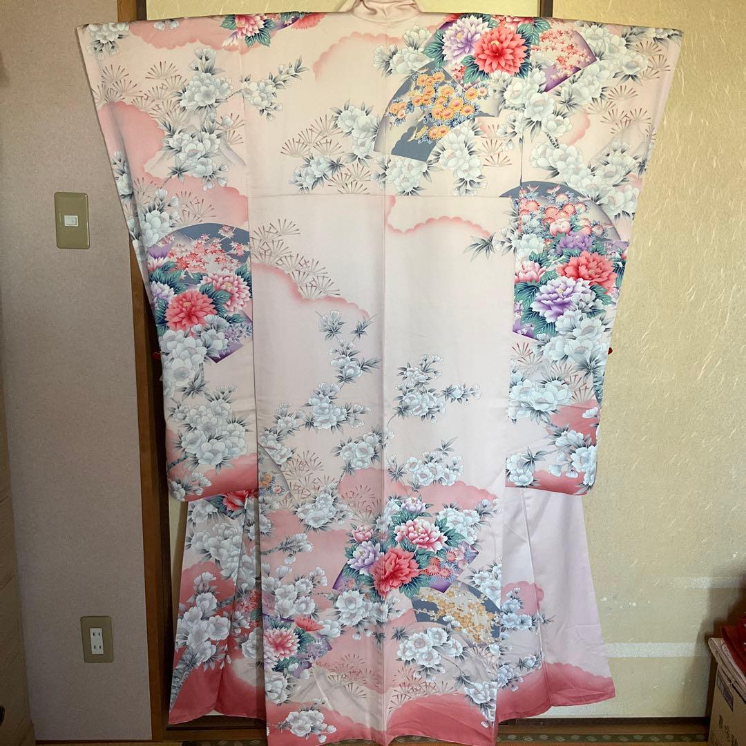 【未使用】振袖　ベビーピンク　百花繚乱