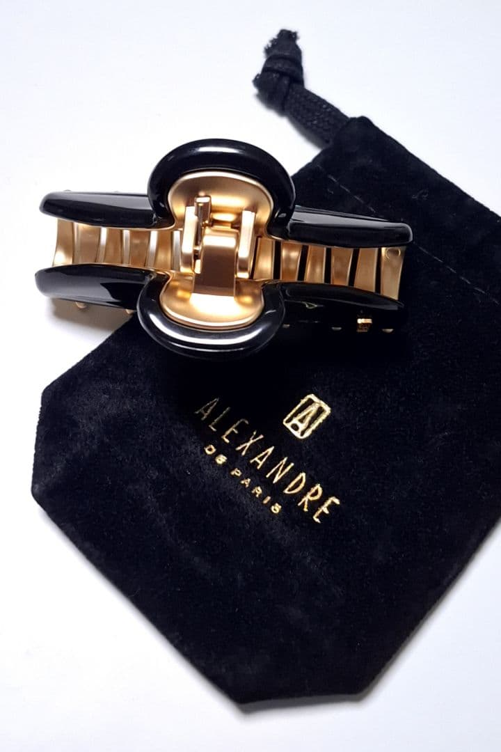 【美品】アレクサンドルドゥパリ M ヘアクリップ　人気のブラック 完売品
