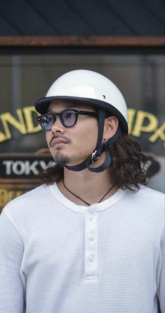 USAジョッキー アイボリー ハーフヘルメット