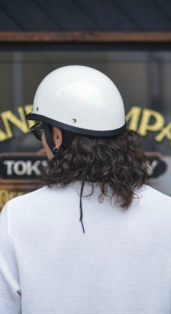 USAジョッキー アイボリー ハーフヘルメット