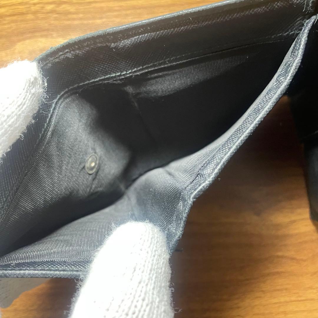 PRADA サフィアーノ 三つ折り財布 ブラック 正規品