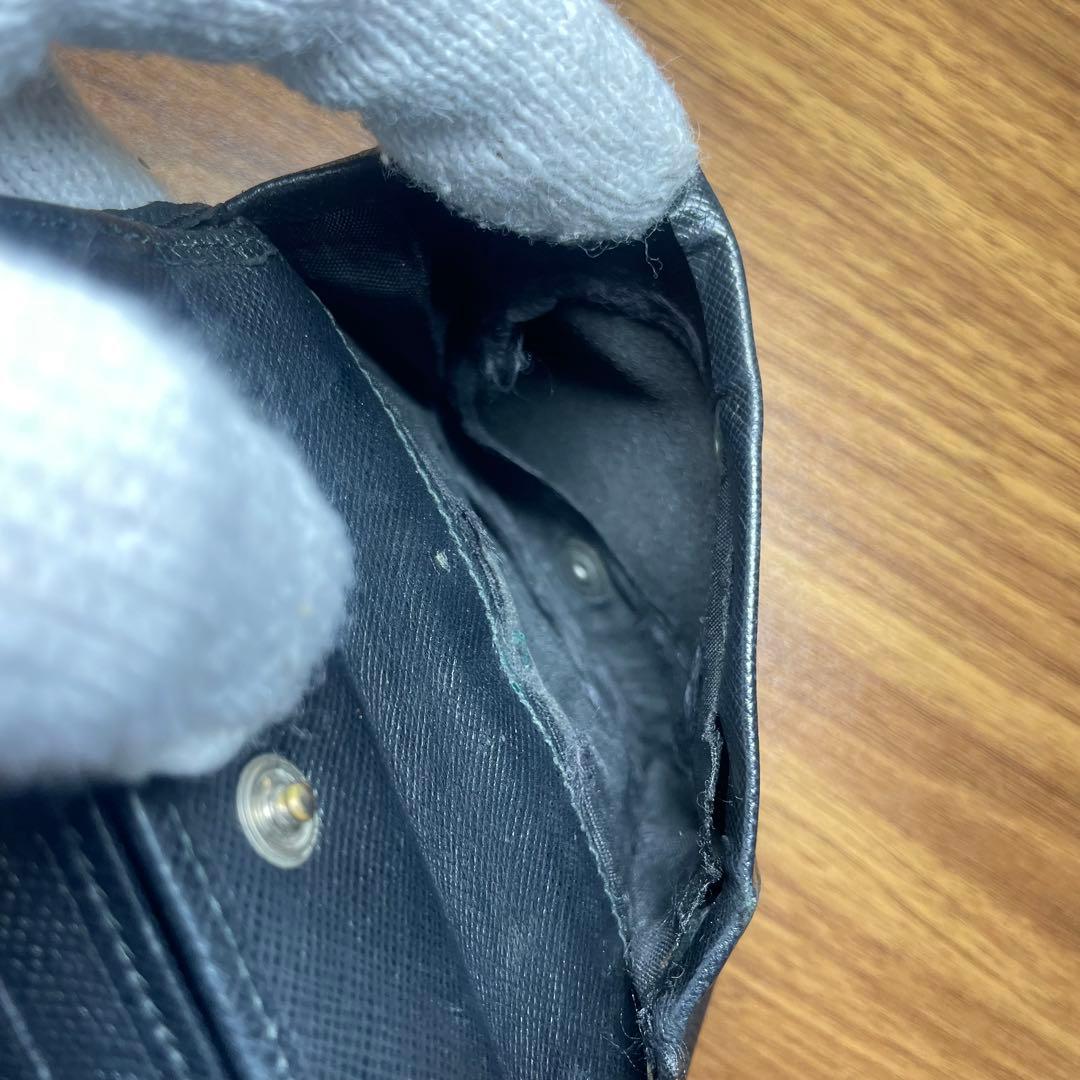 PRADA サフィアーノ 三つ折り財布 ブラック 正規品