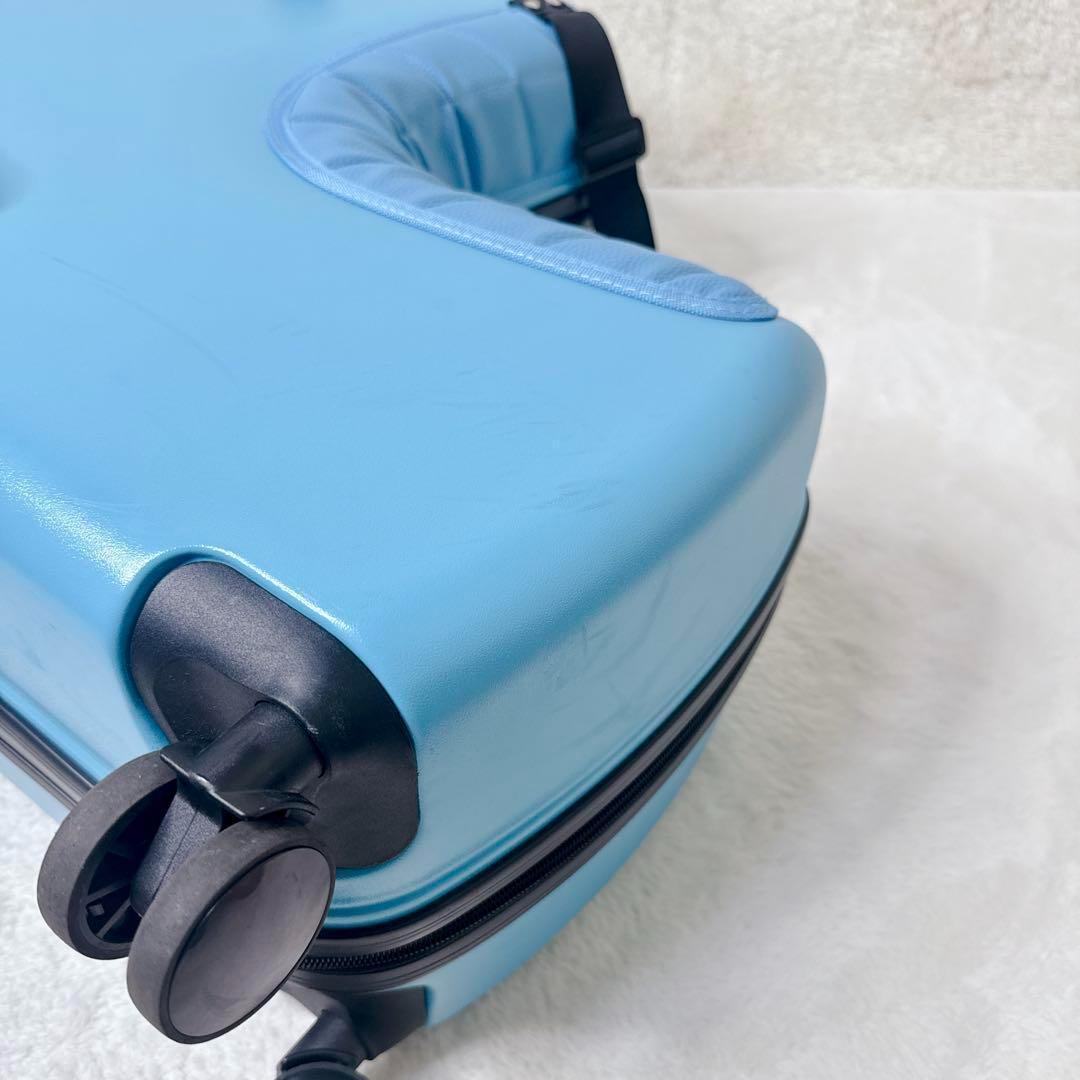 子供が乗れるキャリーケース スーツケース クッション ベルト 旅行 ブルー