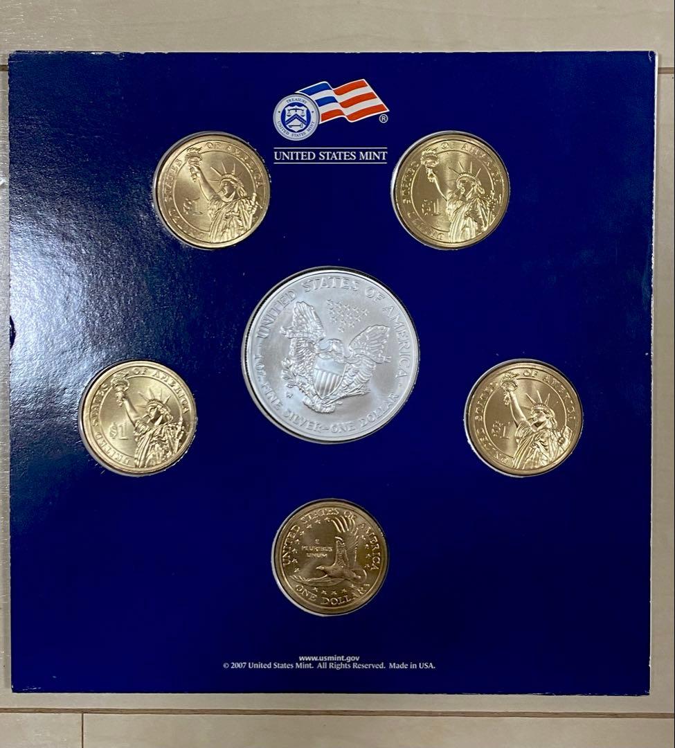 激レア 2007年 米国造幣局発行 未流通ドル硬貨セット
