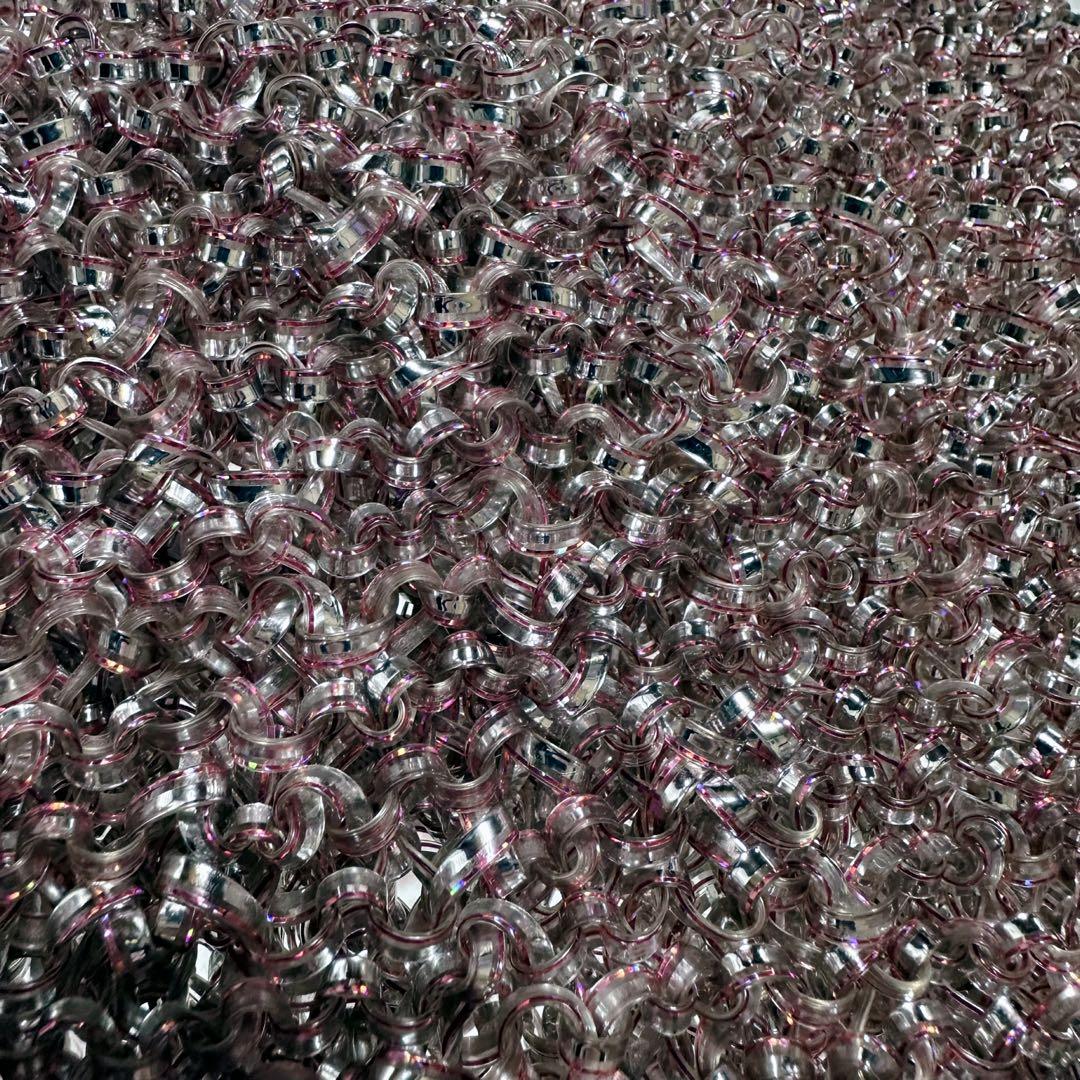 アンテプリマ パーティー バッグ ピンクシルバー ワイヤー ミニ スクエア