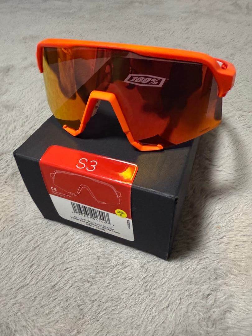 100% S3 サングラス オレンジ