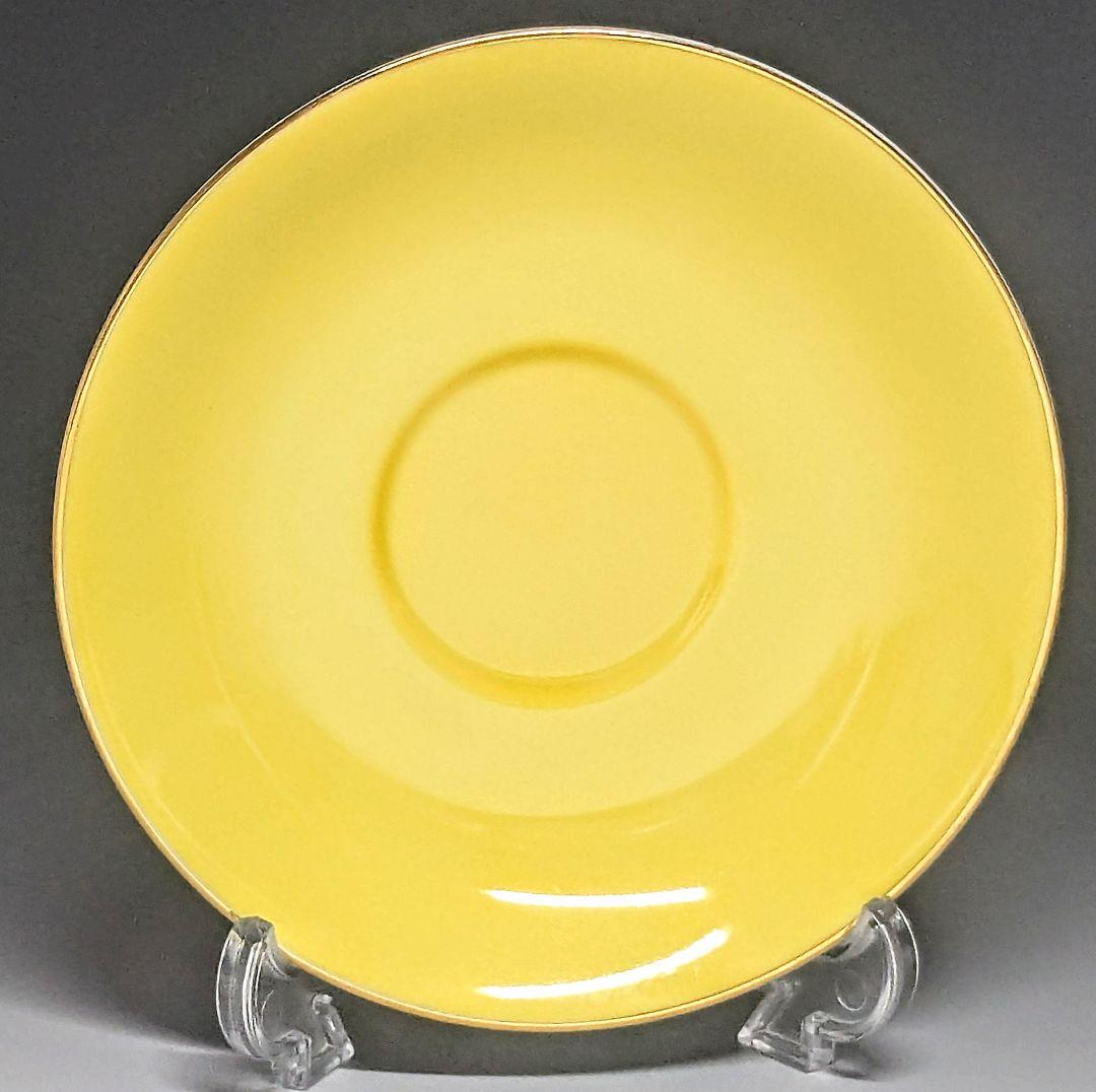 オールドノリタケ ゴールド ハーレクインキャビネットカップ&ソーサー 黄✕金彩