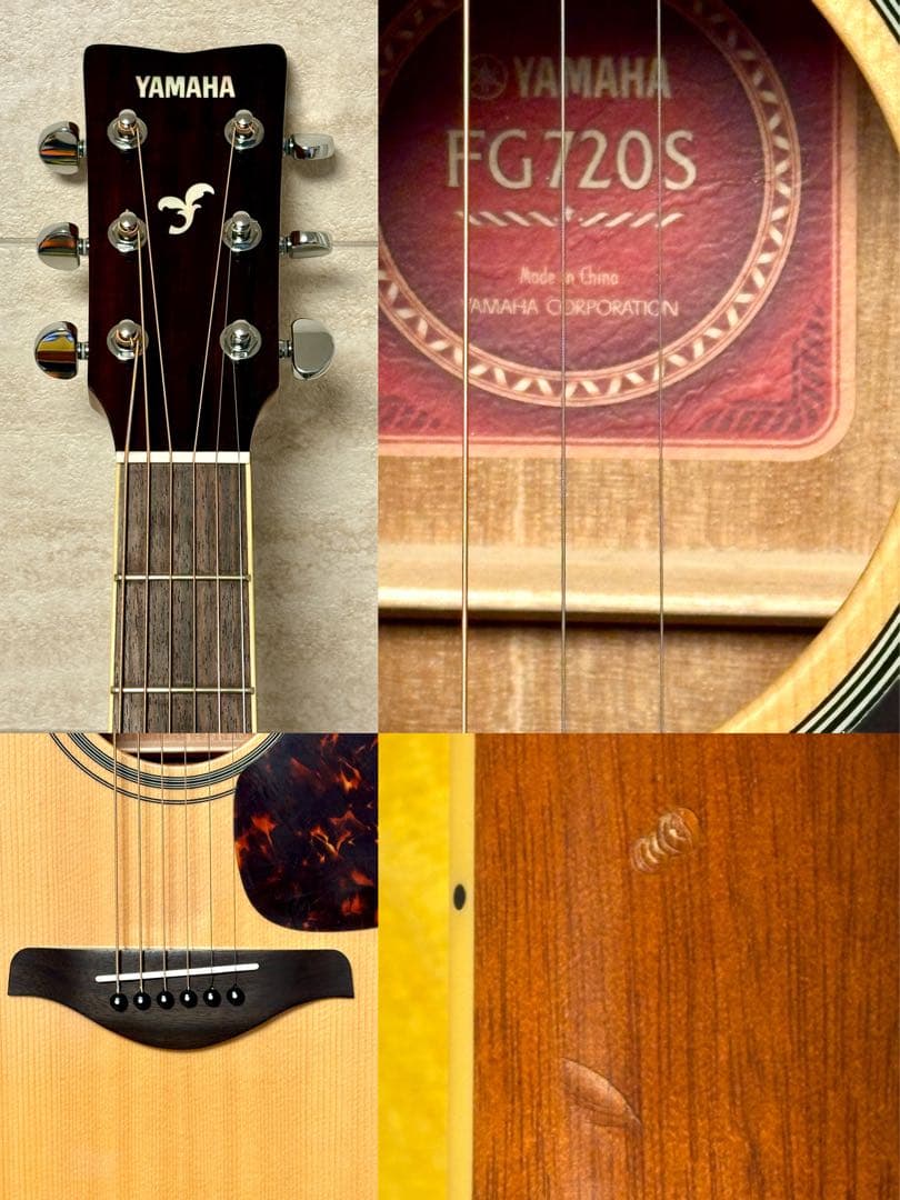 超美品 YAMAHA FG-720S トップ単板 低弦高調整済み 純正GB付き