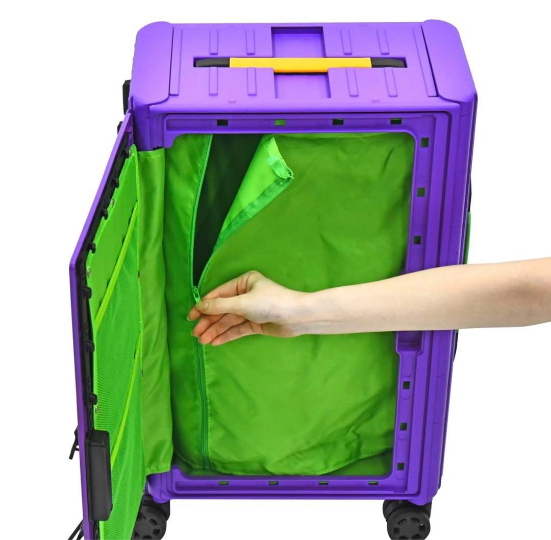 エヴァンゲリオンAT.FIELDコラボバージョン折り畳みキャリーケース　パープル