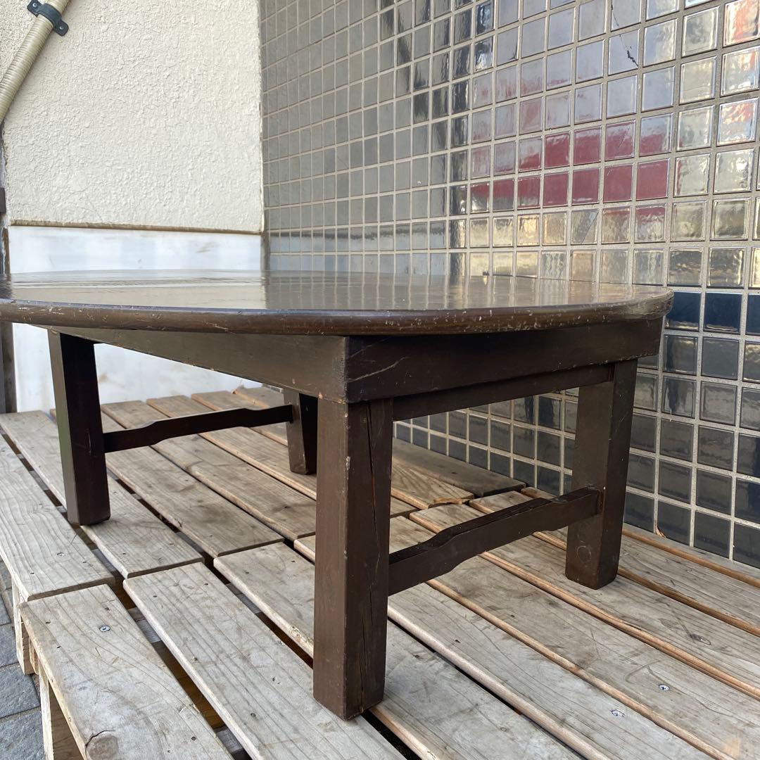 A 昭和レトロ 折りたたみ式ちゃぶ台 円卓 丸テーブル 店舗什器 古民家