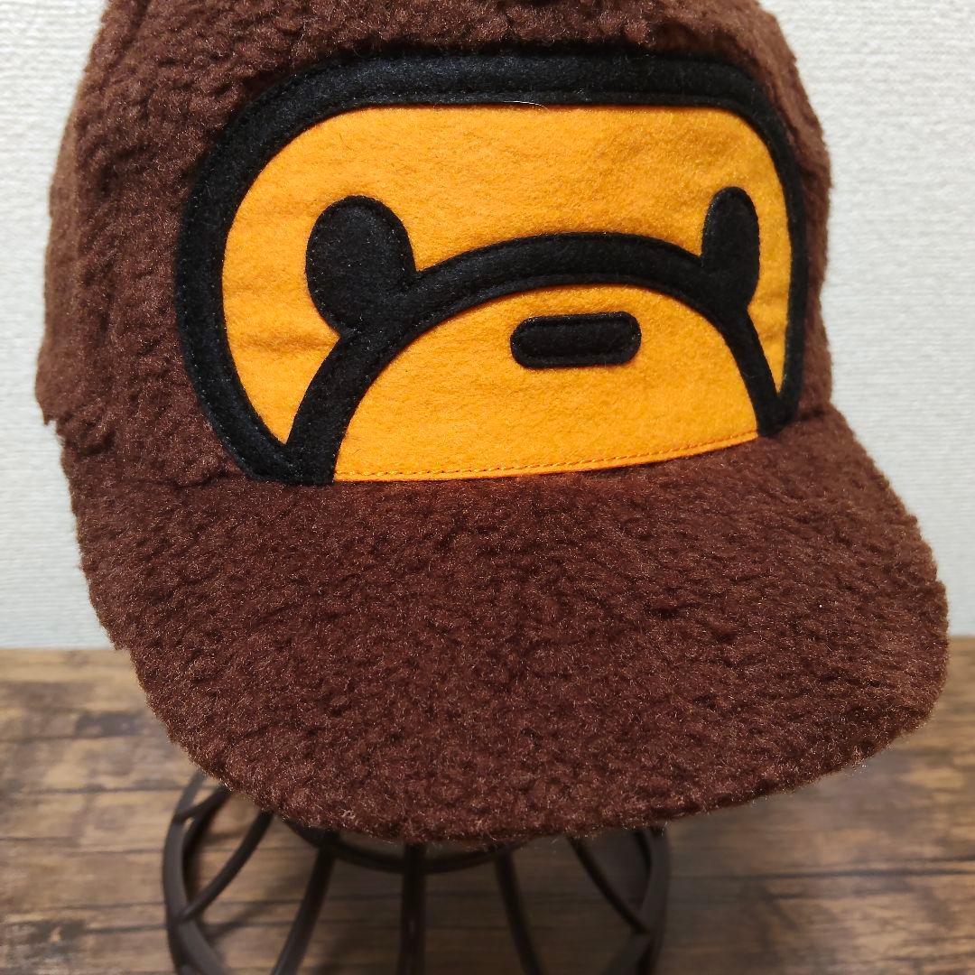 APE BAPE MILO FACE ボア フリース キャップ ポンポン付 新品