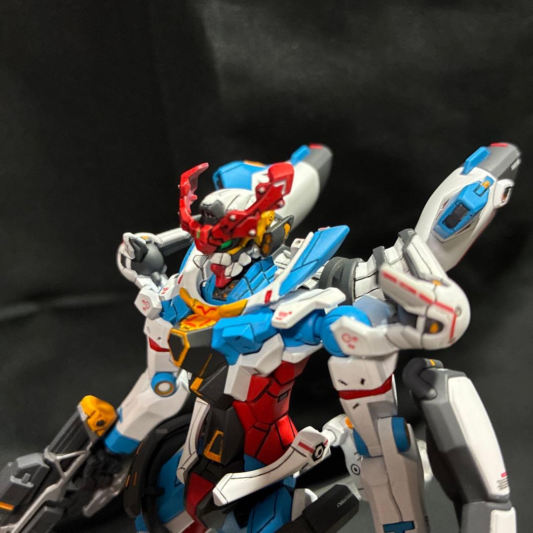 HG ジークアクス　塗装　完成品　＋ジャイアントガトリングセット