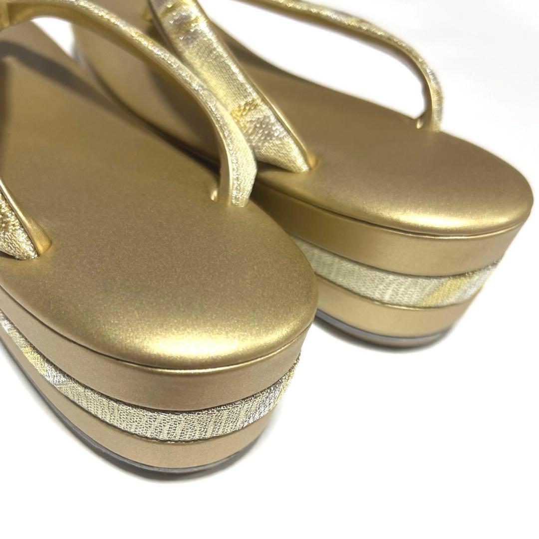 【新品級美品】伊と忠　和装バッグ草履セット　三層　フォーマル　成人式　M〜L