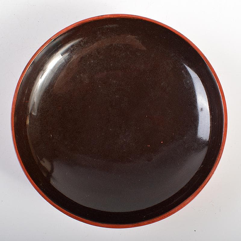 古民具　根来塗　朱塗　薬器　仕覆付　M　R7440