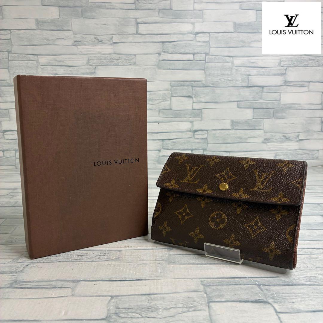 美品　60 ルイヴィトン モノグラム 三つ折り財布 mt2