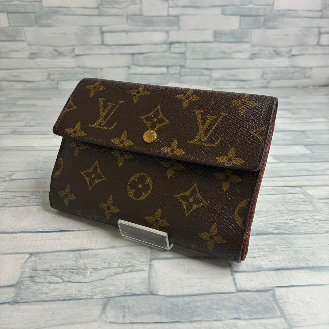 美品　60 ルイヴィトン モノグラム 三つ折り財布 mt2