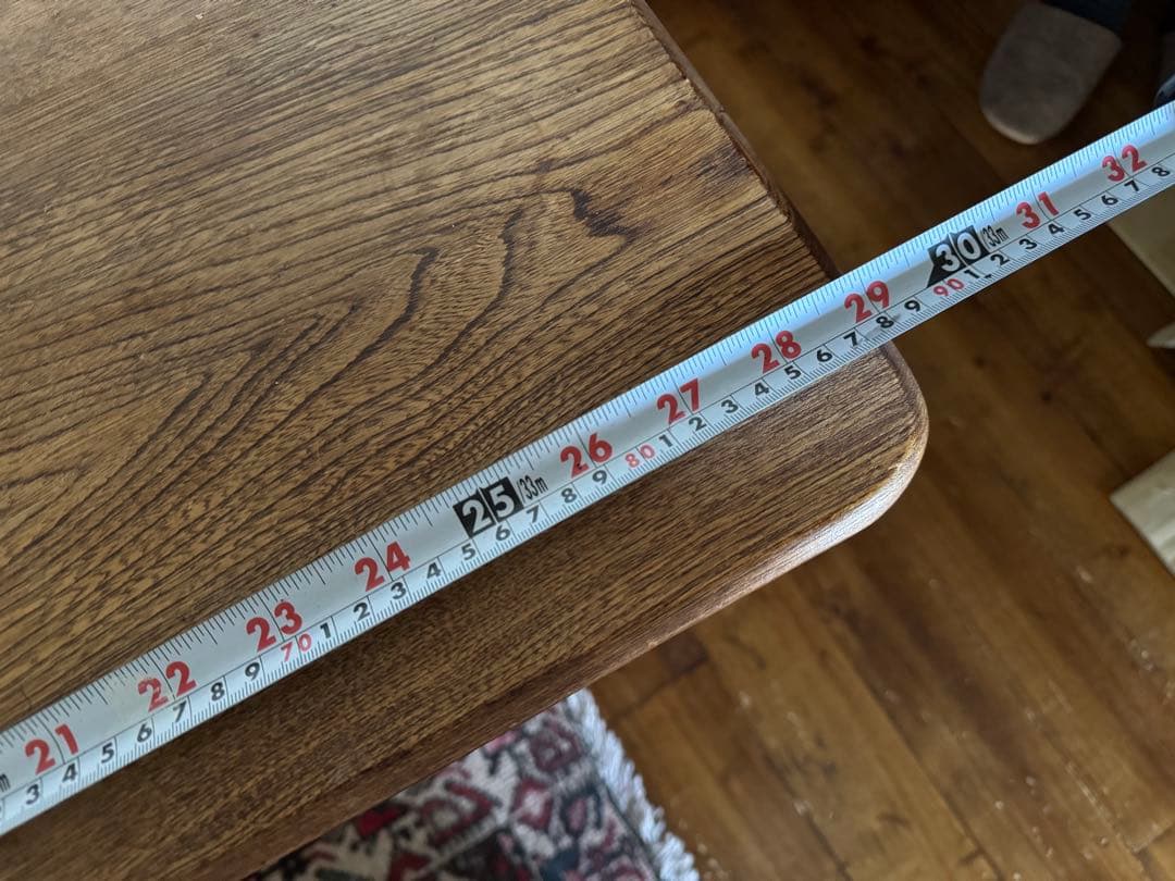 木製ヴィンテージ アイアン脚テーブル