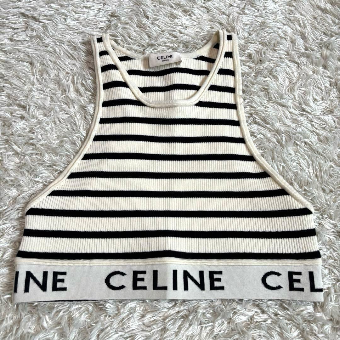 未使用級✨現行　CELINE セリーヌ　タンクトップ　クロップド　ボーダー