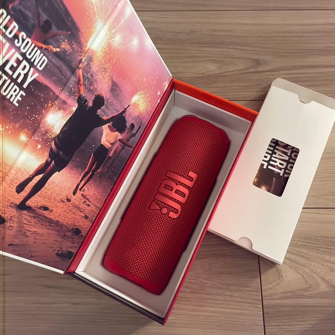美品　JBL FLIP6 赤　ワイヤレススピーカー防水機能