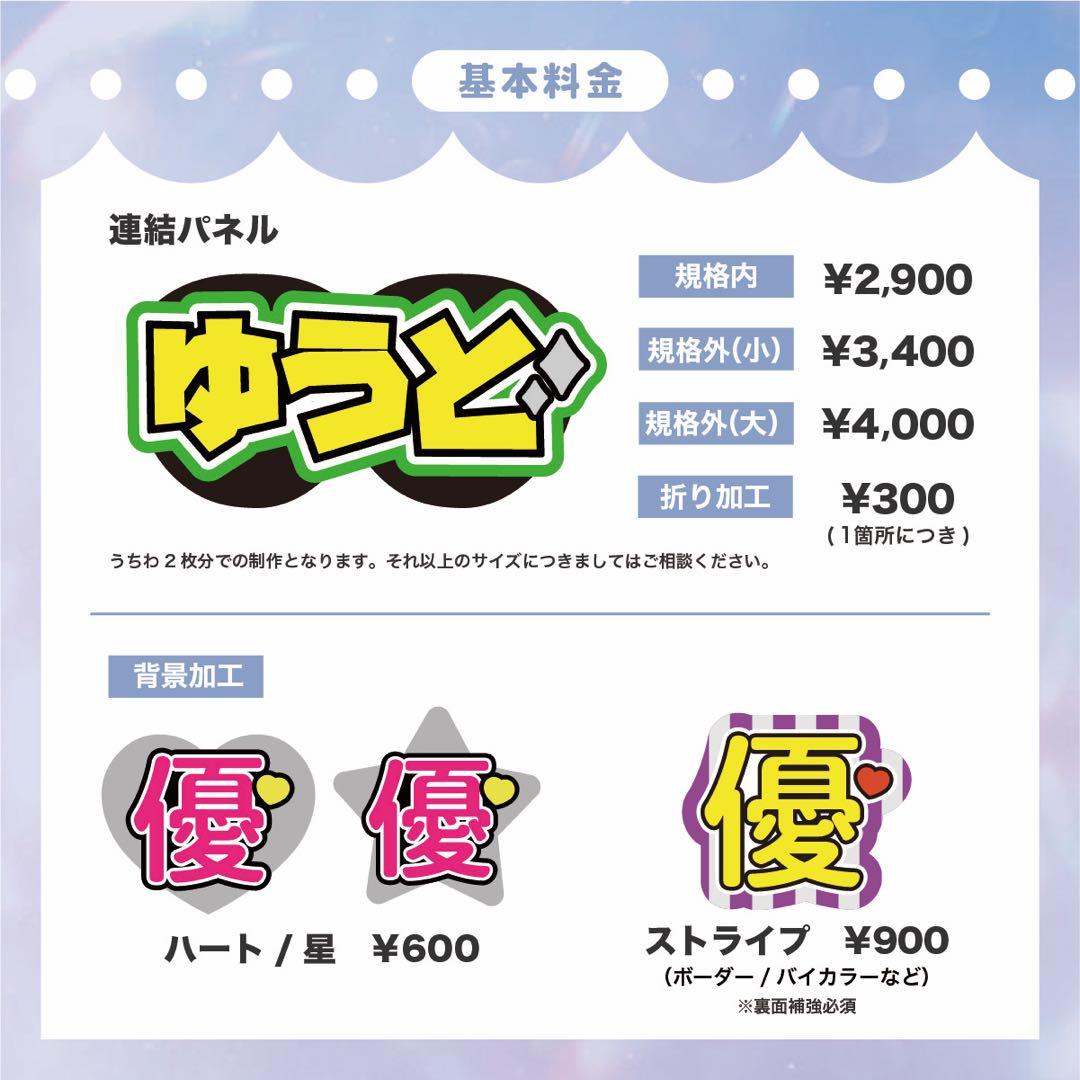うちわ文字 オーダー 団扇屋さん ファンサうちわ ネームボード 連結パネル