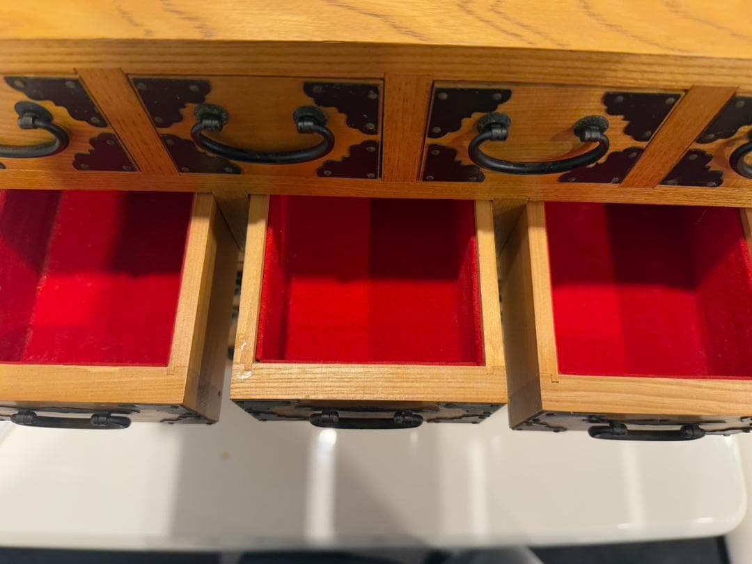 アンティーク 薬箪笥 小物入れ 薬箱 木製 17杯