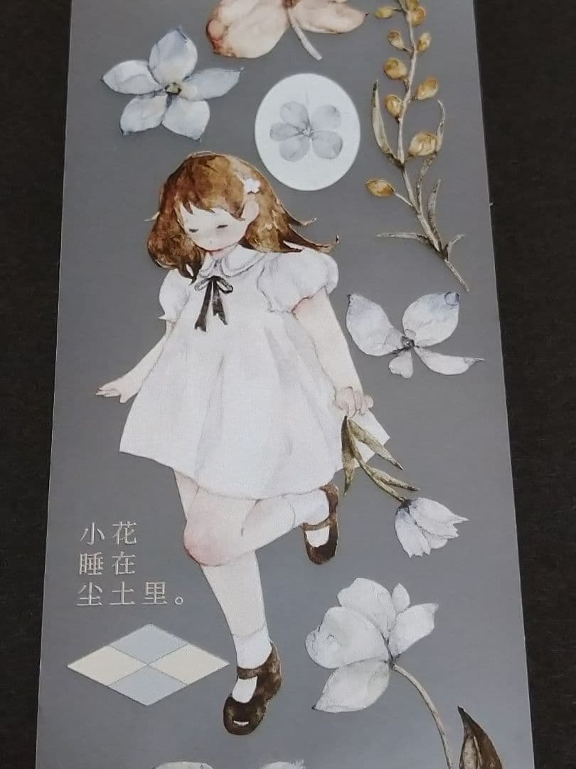 ☆のこり１☆J552＃森系小诗(雾面PET)切り売り海外人物マステ女子
　雀斑茶