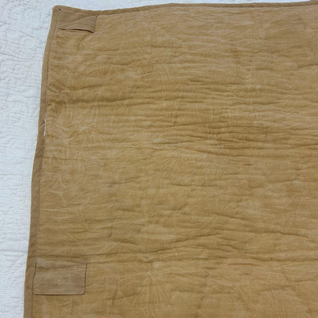 美品【アンティーク コットンキルト長方形】六角形パッチワーク【プレ付】アメリカン