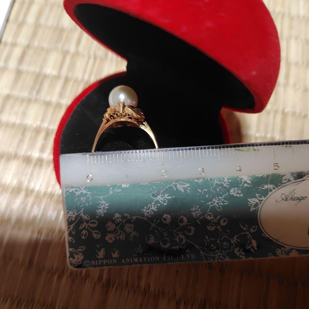 18kパール　15号リング