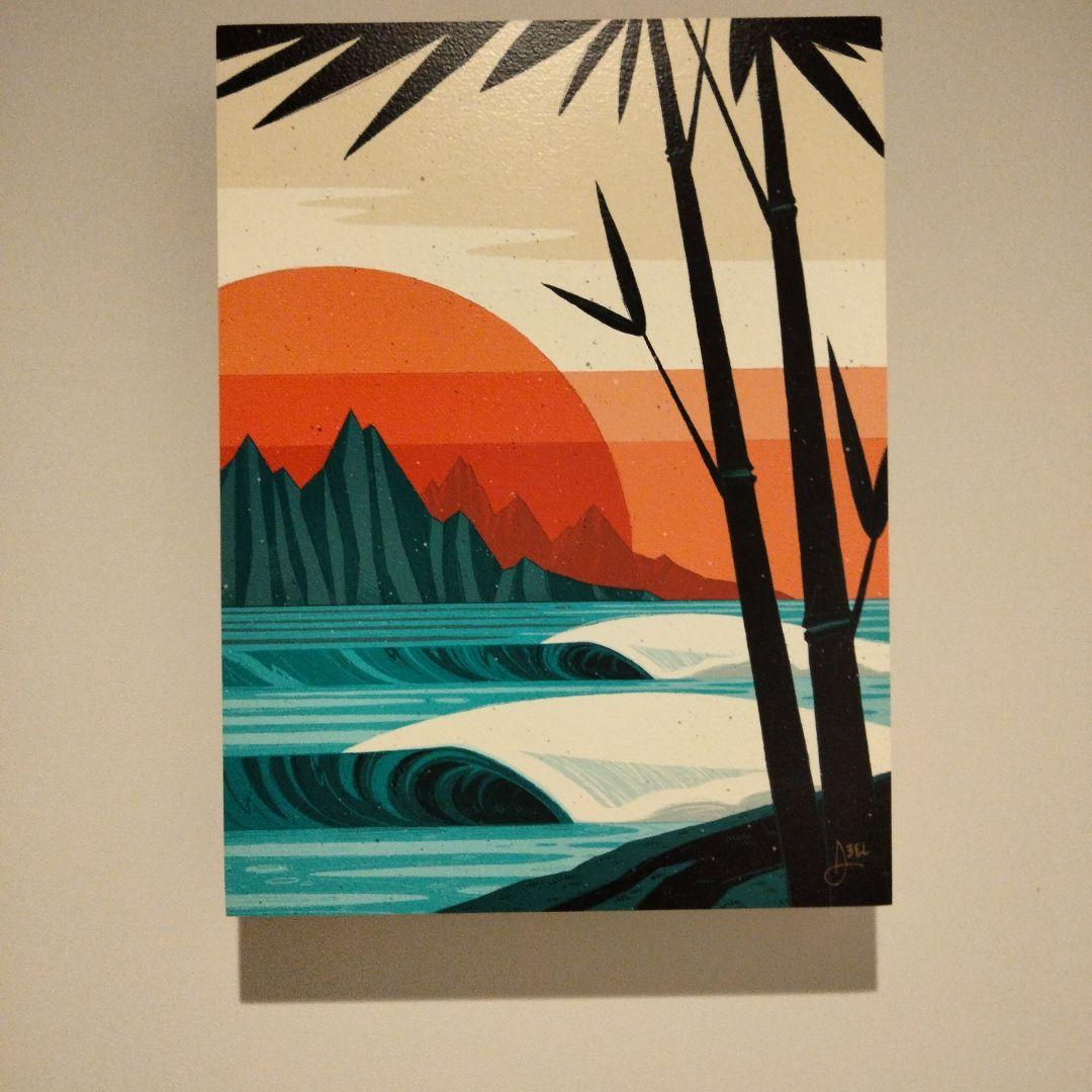 新品未使用　エリック アベル　ファインアート ウッドプリント