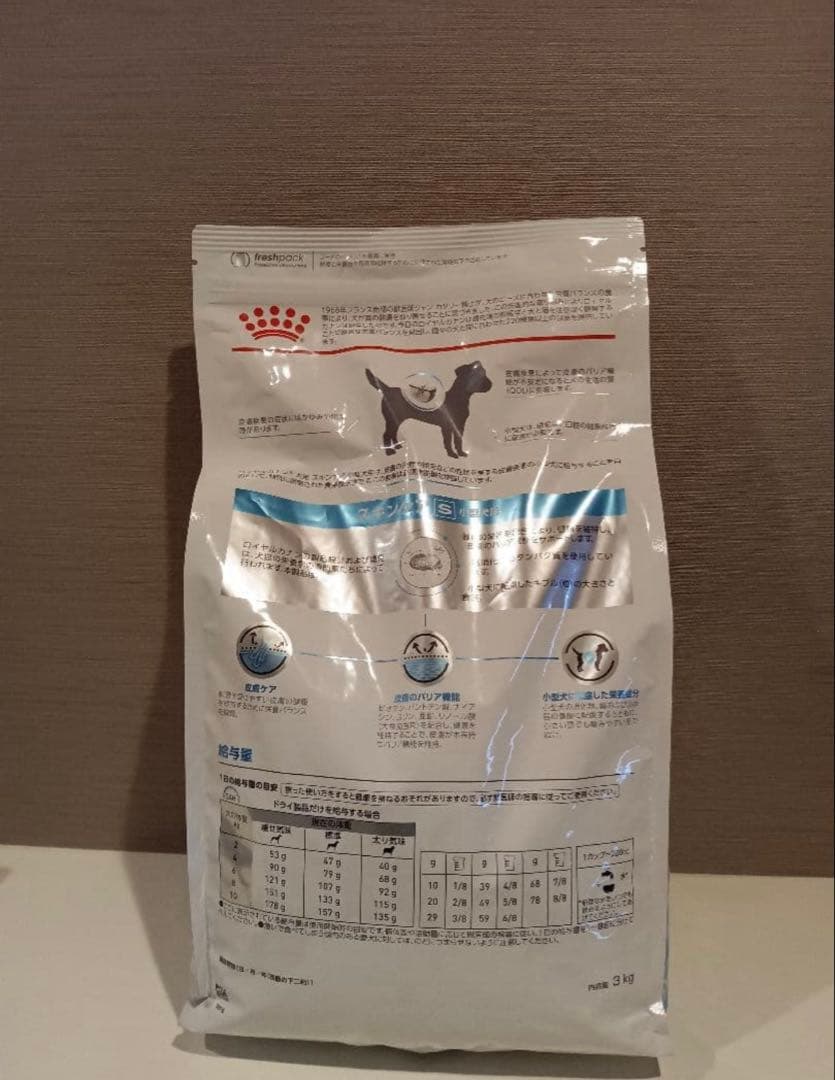 26.07 ロイヤルカナン スキンケア 小型犬用 3kg 療養食