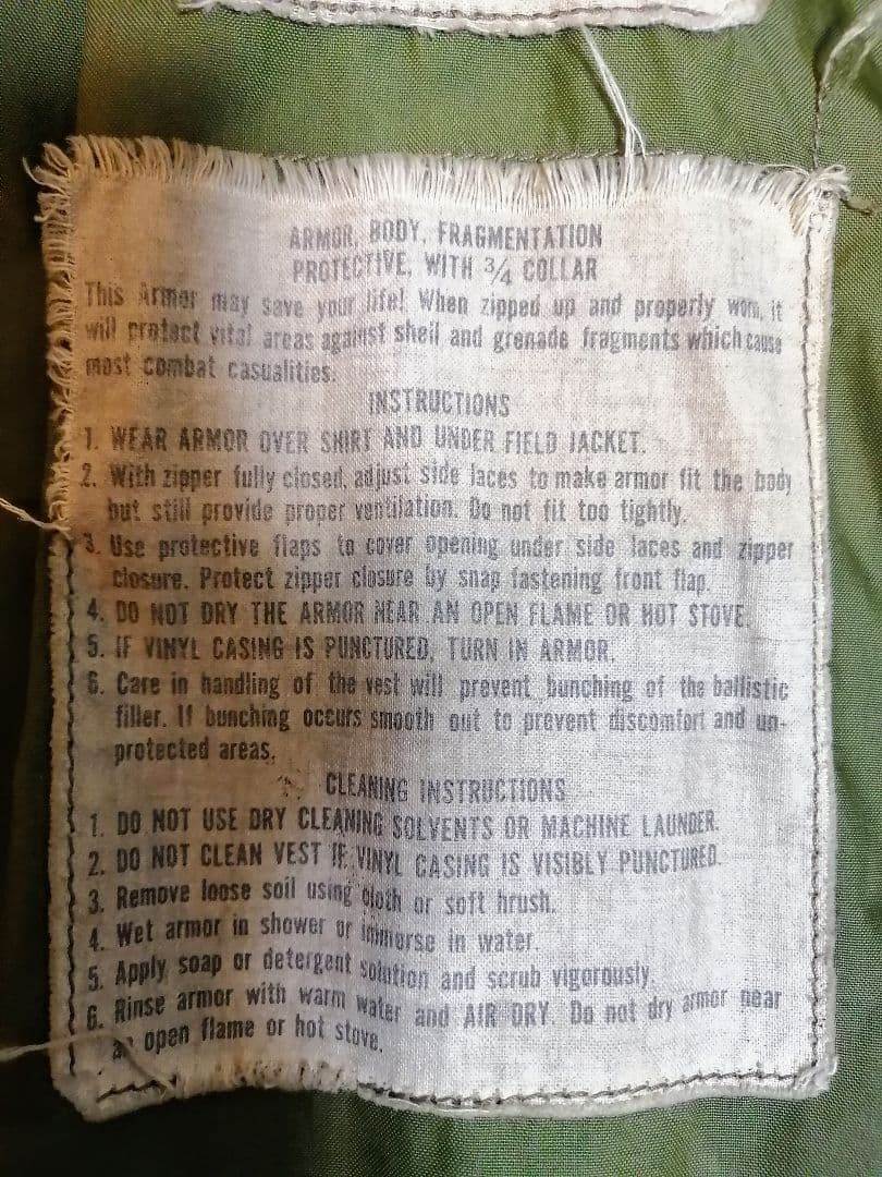 60s US ARMY M69 ボディアーマーベスト ベトナム戦争