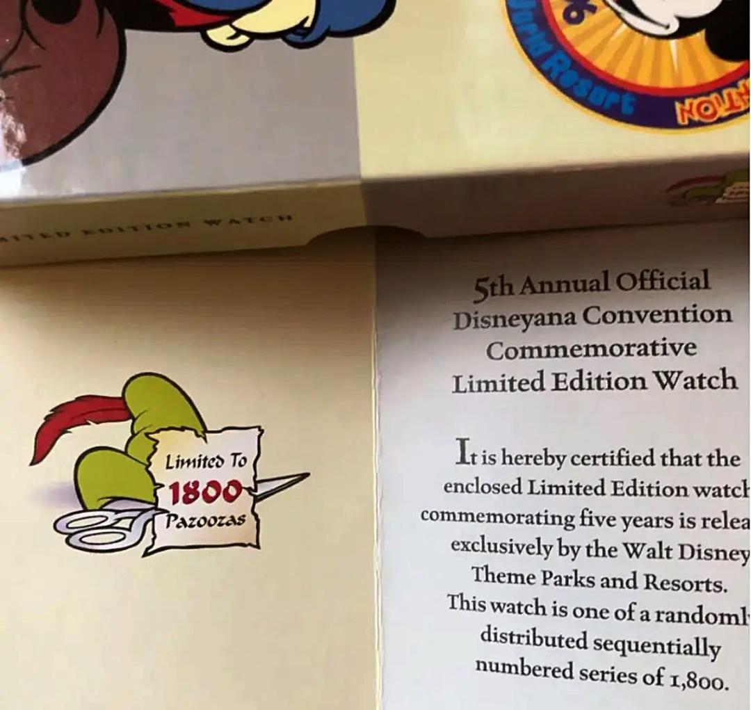 ⭐️最終価格⭐️新品未使用⭐️Disneyana'96公式1800個限定リストウォッチ