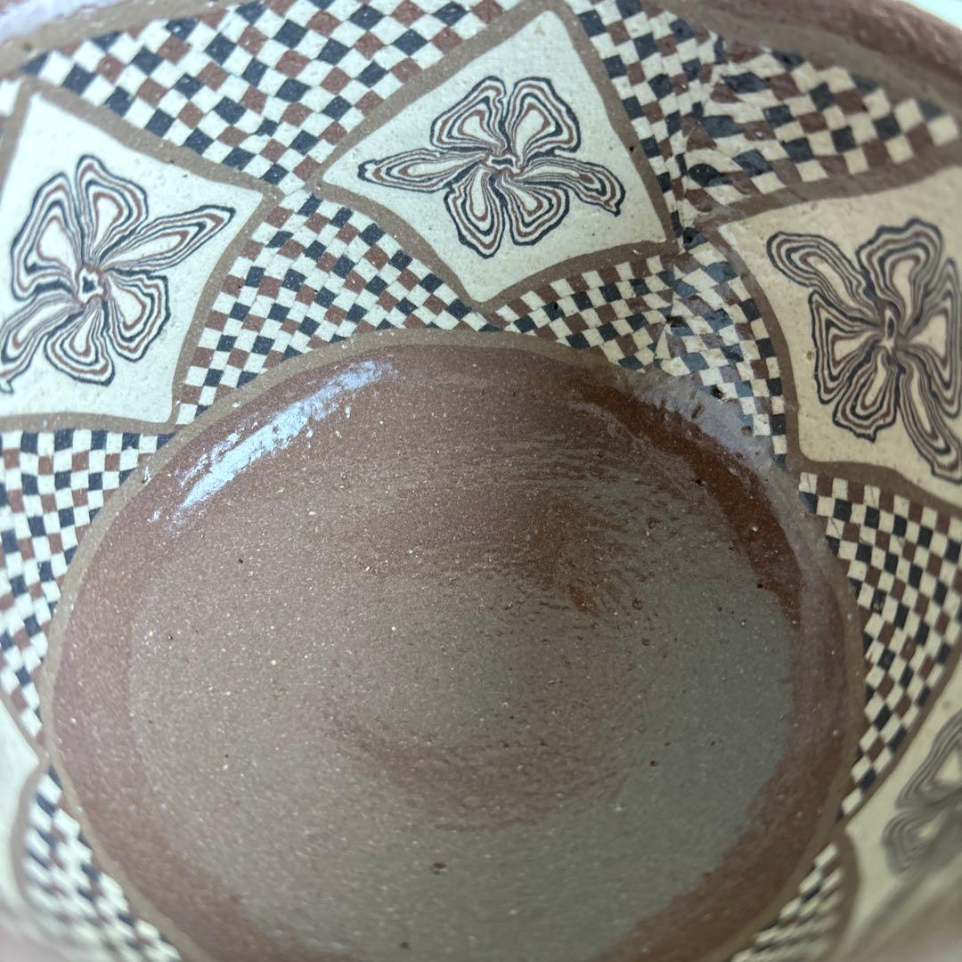 瀬戸市無形文化財 水野教雄 練込 抹茶碗 茶道具 共箱(136)