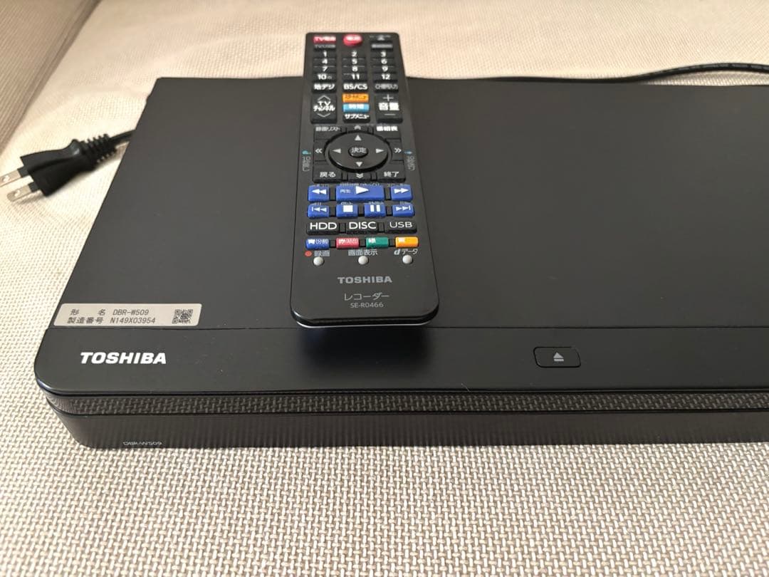 TOSHIBA REGZA DVDレコーダー DBR-W509