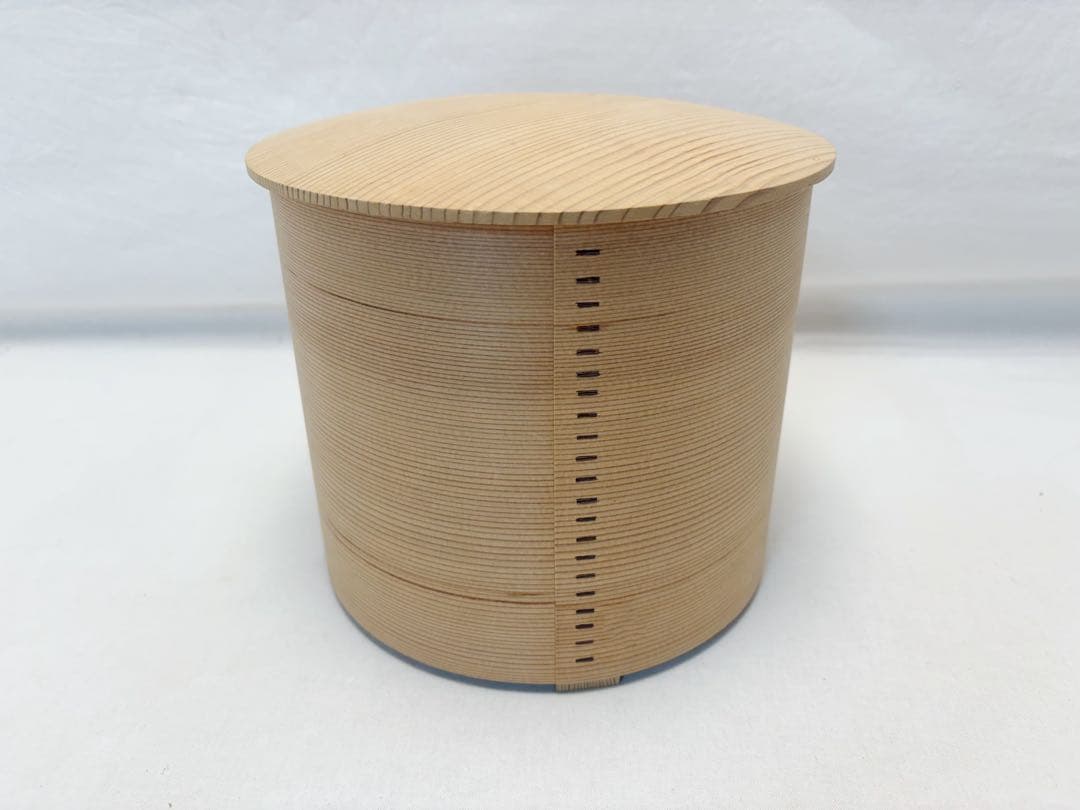 ほぼ未使用 茶道具 杉木地 曲水指 綴目 煎茶道具 茶器 木工芸 水指 水差し