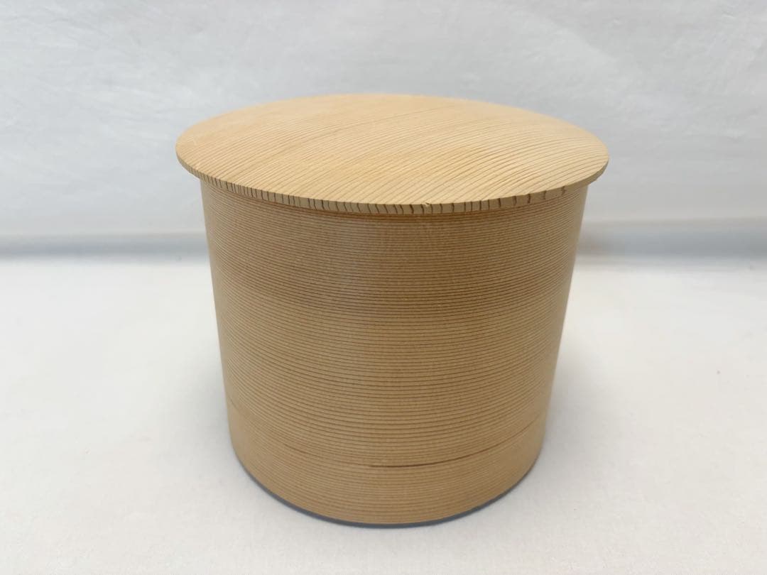 ほぼ未使用 茶道具 杉木地 曲水指 綴目 煎茶道具 茶器 木工芸 水指 水差し