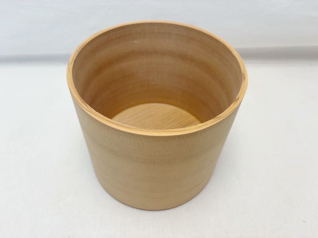 ほぼ未使用 茶道具 杉木地 曲水指 綴目 煎茶道具 茶器 木工芸 水指 水差し