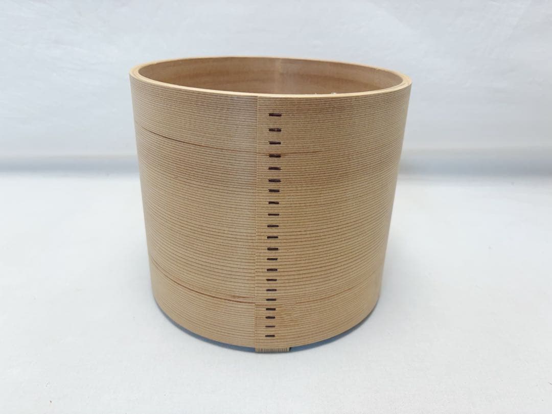 ほぼ未使用 茶道具 杉木地 曲水指 綴目 煎茶道具 茶器 木工芸 水指 水差し