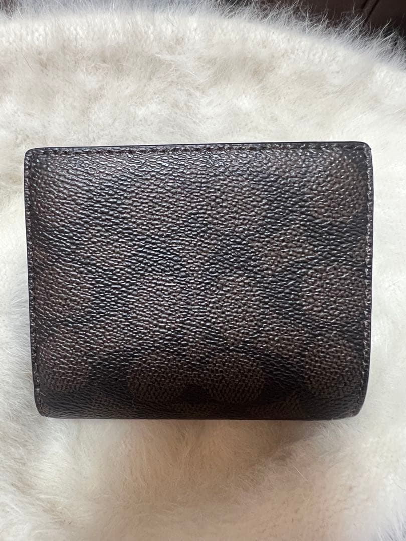 COACH ダークブラウン 三つ折り財布