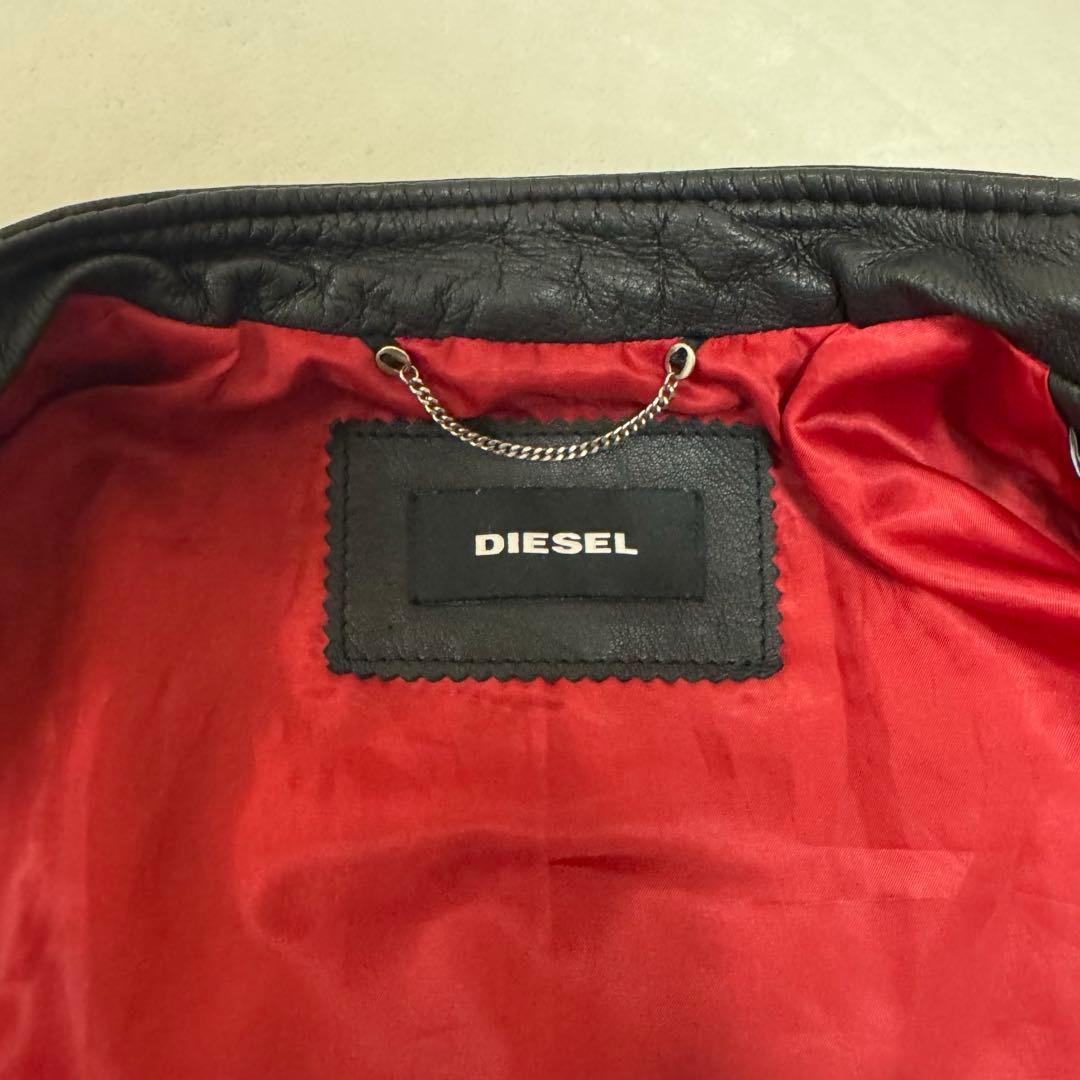 DIESEL ディーゼル シングルライダースジャケット　羊革 シープスキン