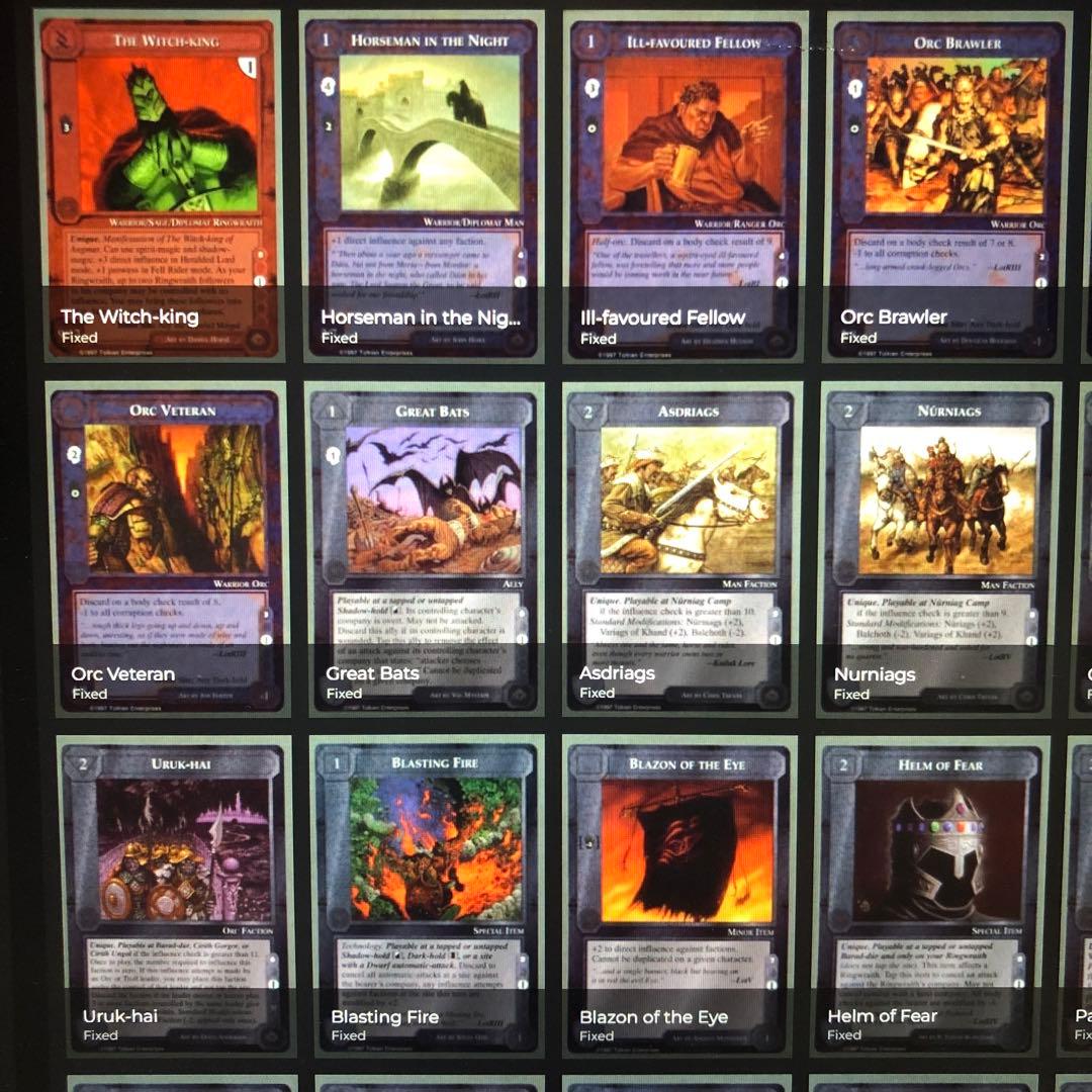 ミドルアース　カード　チャレンジデッキI ccg 指輪物語　希少