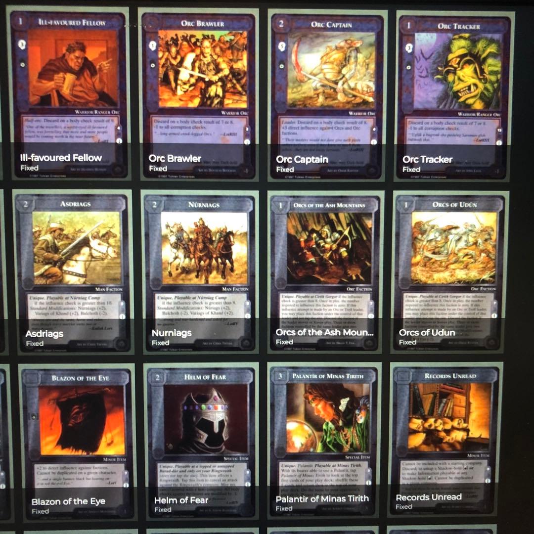 ミドルアース　カード　チャレンジデッキI ccg 指輪物語　希少