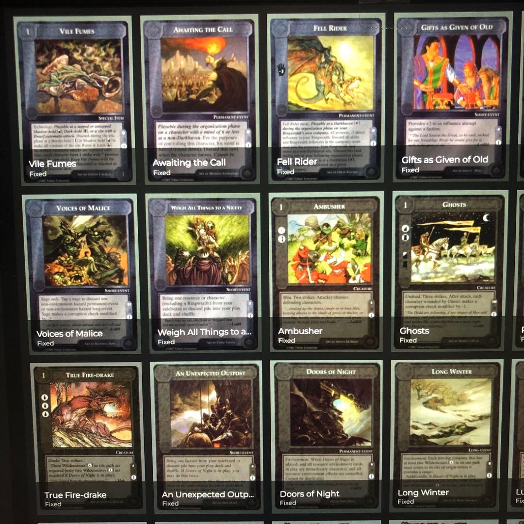 ミドルアース　カード　チャレンジデッキI ccg 指輪物語　希少