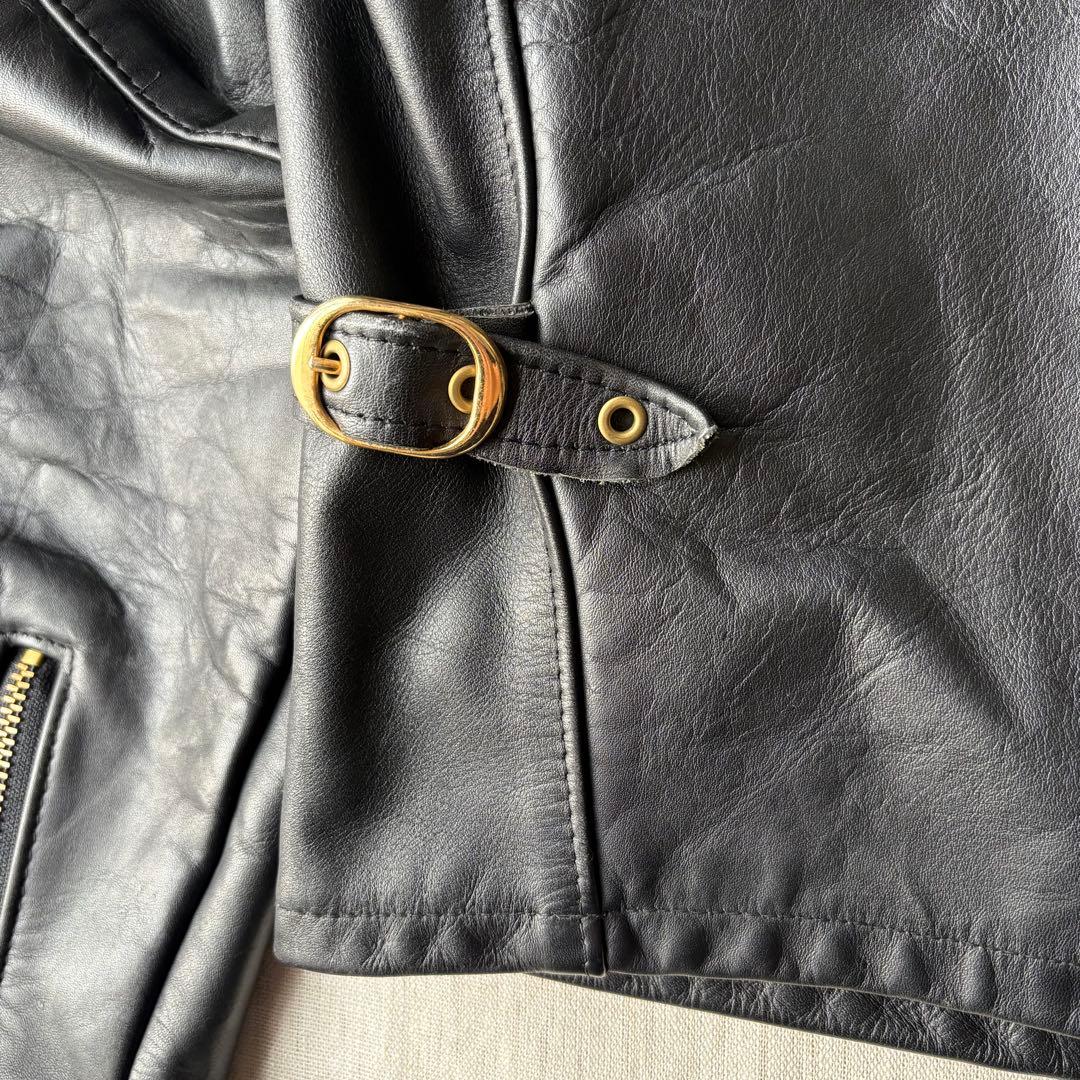 Schott シングルライダース ゴールド金具 TALONジップ 40 ショット