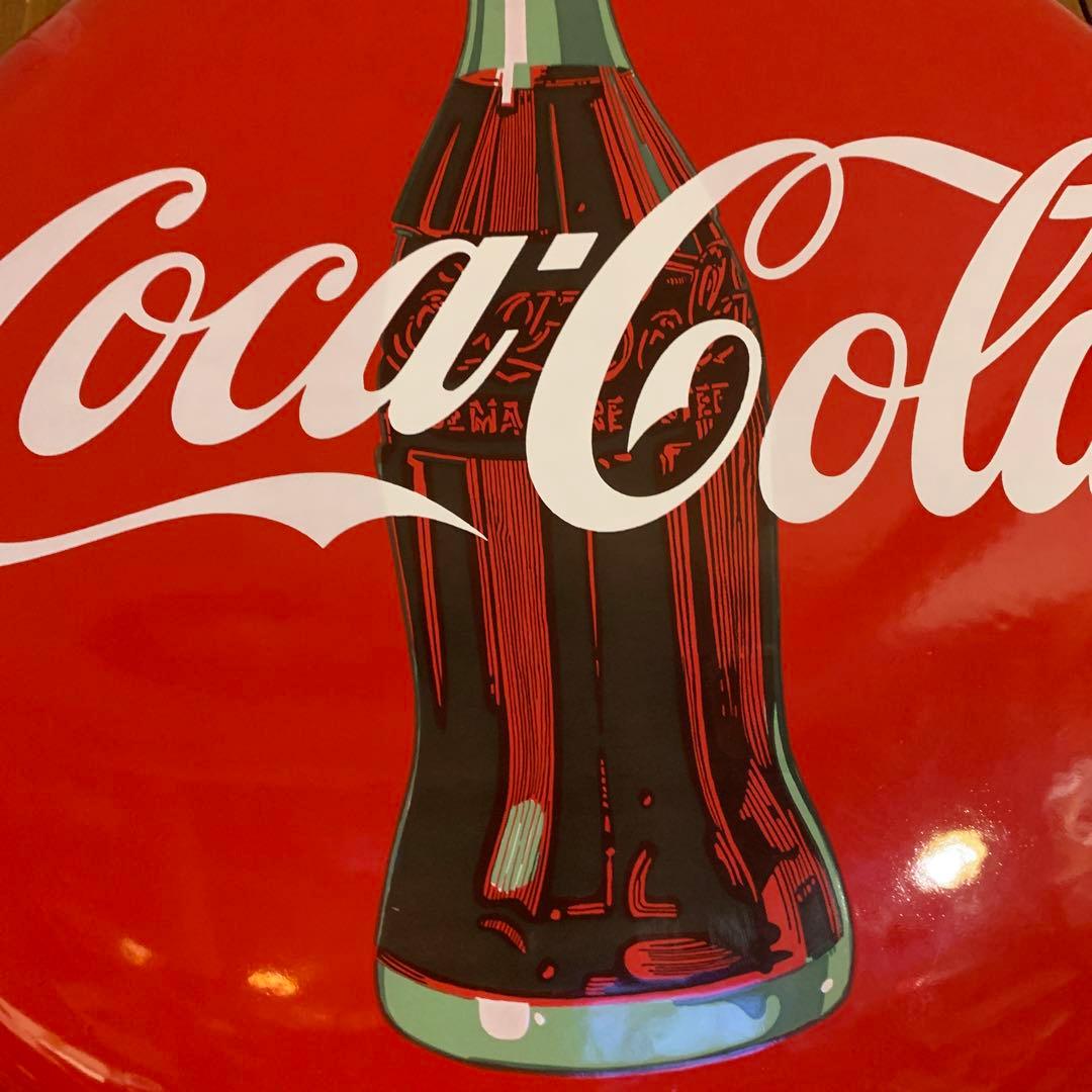 アメリカン雑貨　コカコーラ　ボタン看板　特大　USA 非売品　ノベルティ　貴重