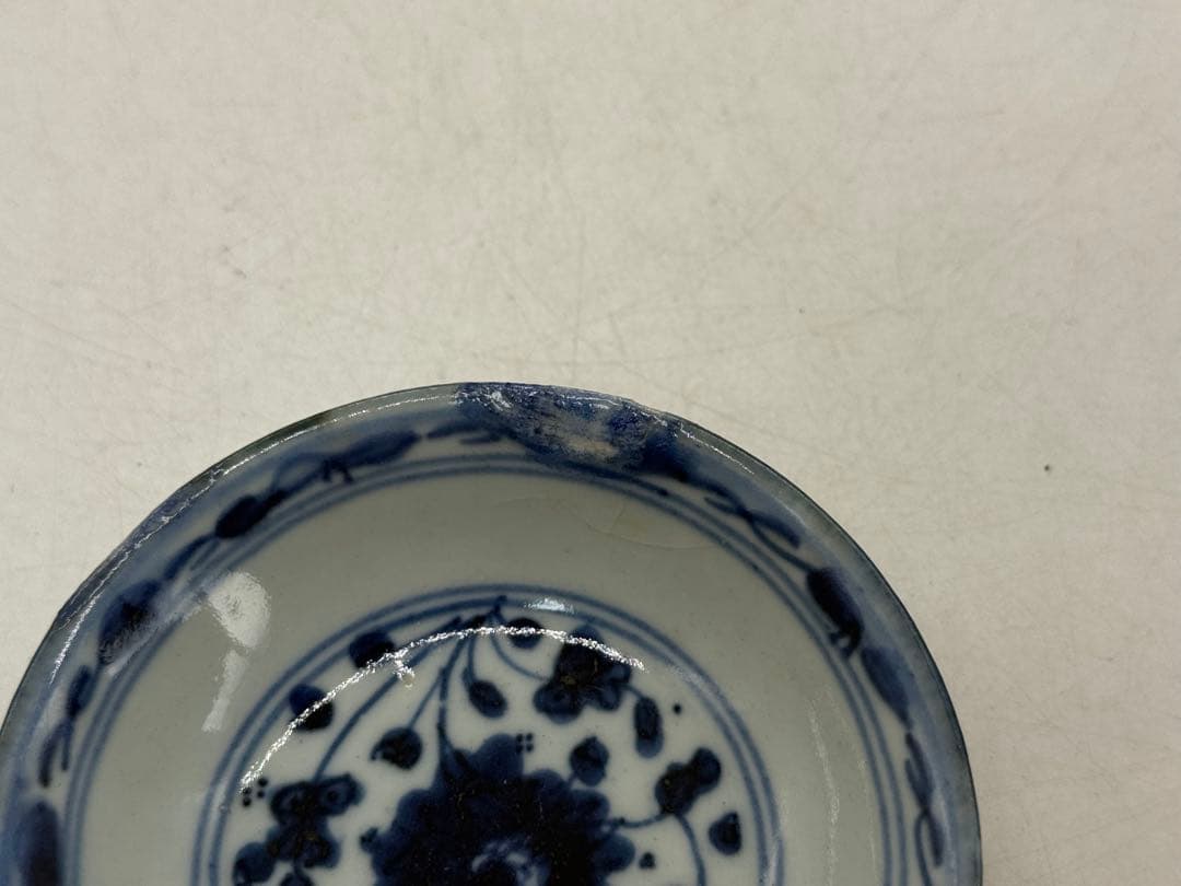 中国　清時代　乾隆年製　染付小皿2点　アンティーク　送料込み250630