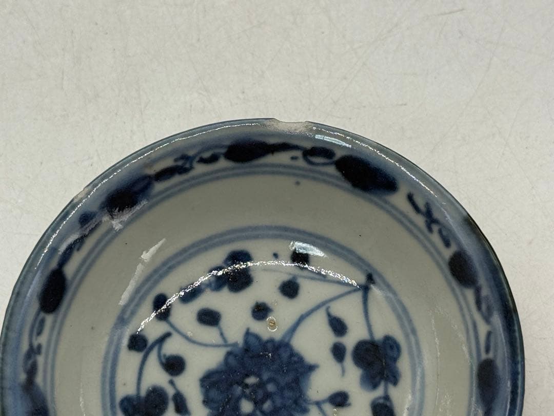 中国　清時代　乾隆年製　染付小皿2点　アンティーク　送料込み250630